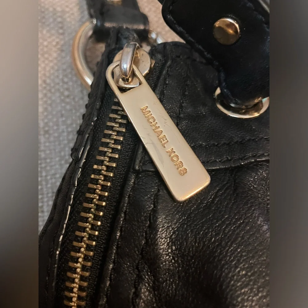 Michael Kors Black Leather Tote Bag - Picture 9 of 9